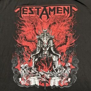 Testament Band Hoodie Mens 2XL Sweatshirt Full Zip Tour Concert Thrash